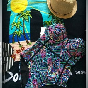 Aztec print one piece swimsuit